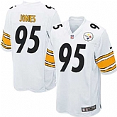 Nike Men & Women & Youth Steelers #95 Jarvis Jones White Team Color Game Jersey,baseball caps,new era cap wholesale,wholesale hats